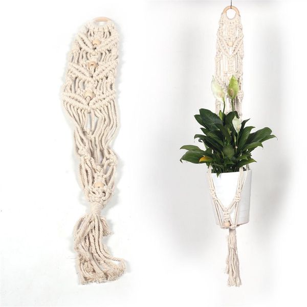 

plant hanger indoor outdoor hanging planter basket cotton rope diy ornaments