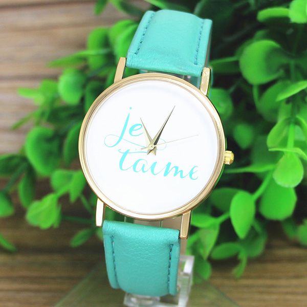 

wristwatches women quartz wrist watch fashion pu band for girls ladies, Slivery;brown