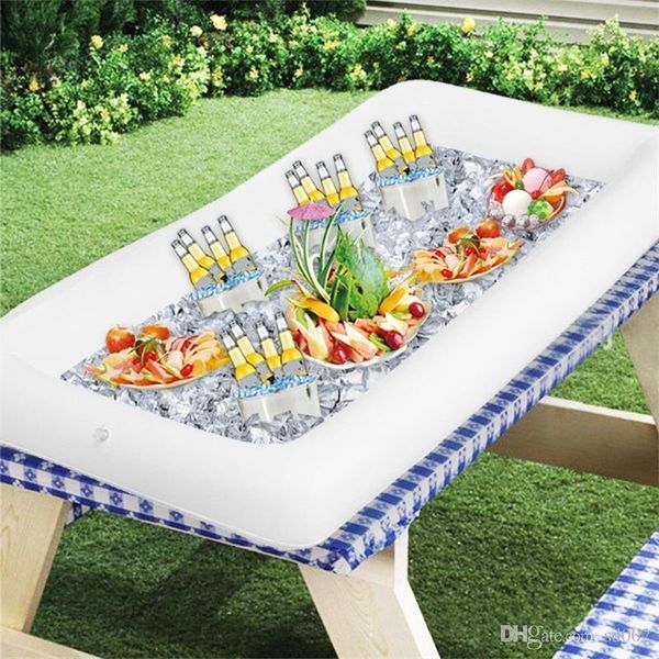 

inflation salad plate inflatable party cooler outdoor swimming ices trough 134x64 pvc collapsible white 12 8fy c1