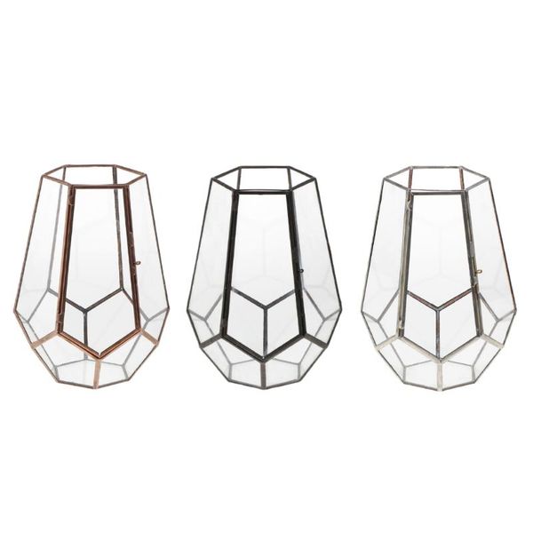 

candle holders 3d geometric candlestick succulent deskplanter jewelry holder hexagonal glass