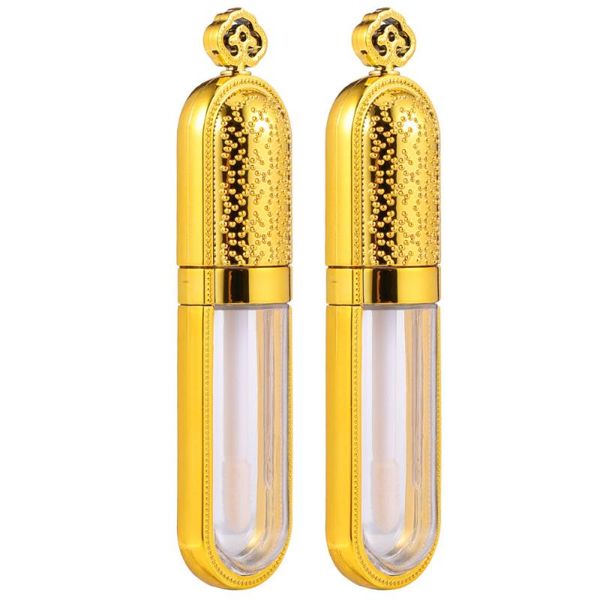 

12шт lip glaze труба блеск для губ губного tube tube глазурь яичного белка бутылка subpackaging держателя для домашнего путешествия (золотог