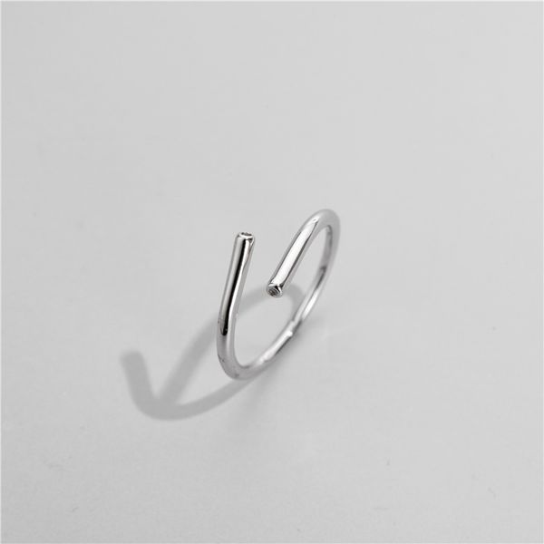 

sodrov s925 sterling silver korean version of chic temperament creative female models line simple ring trend student jewelry, Golden;silver