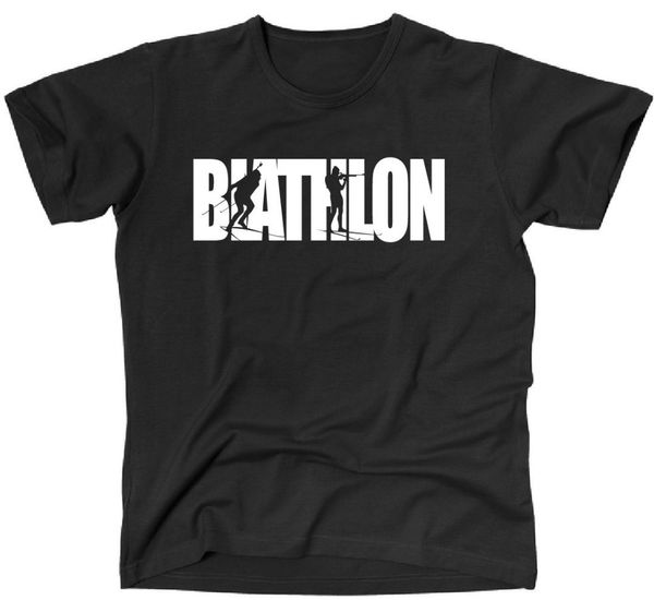 

new print letters men t-shirt cotton print shirts biathlon wintersport schrift t-shirt men clothing