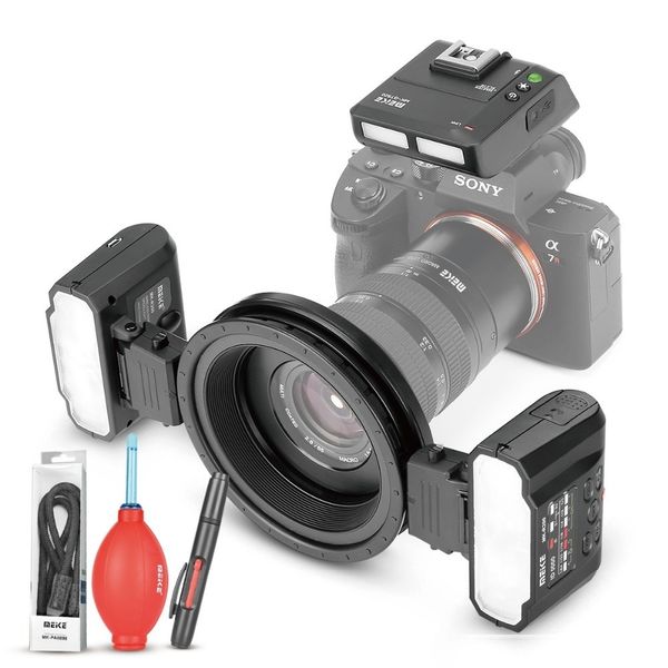 

mk-mt24 macro twin lite flash for sony alpha a7r a7s a7ii a7rii a5000 a5100 a6000 a6300 a6500 mirrorless cameras gift