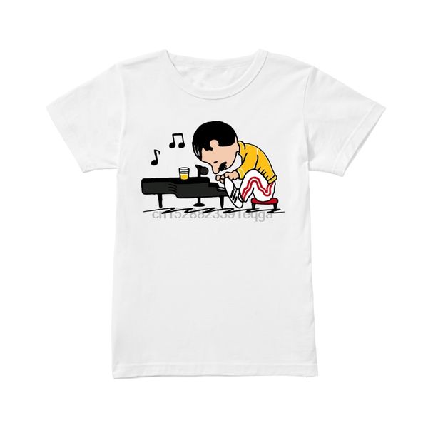 

freddie mercury in the style of peanuts shirt summer men short sleeve t-shirt