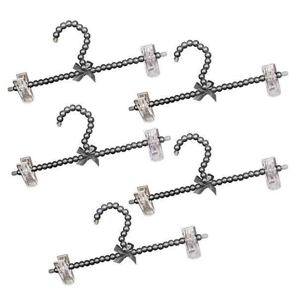 

5шт pearl black из бисера clip вешалки для брюк 30сма организации бытовой