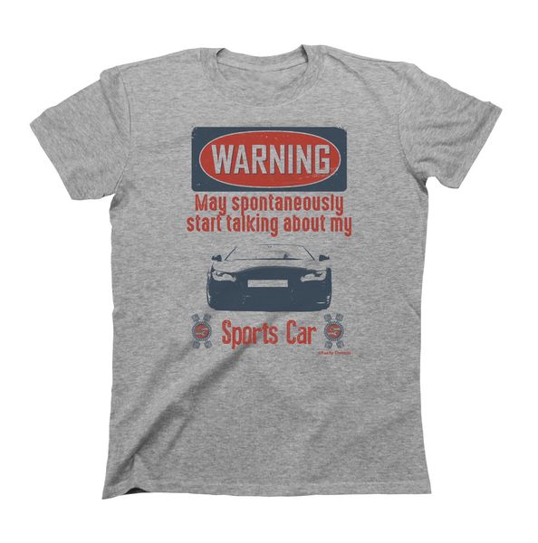 

2019 fashion mens car t-shirt warning may spontaneously talk about my sporter car german car fans r8 tee shirt