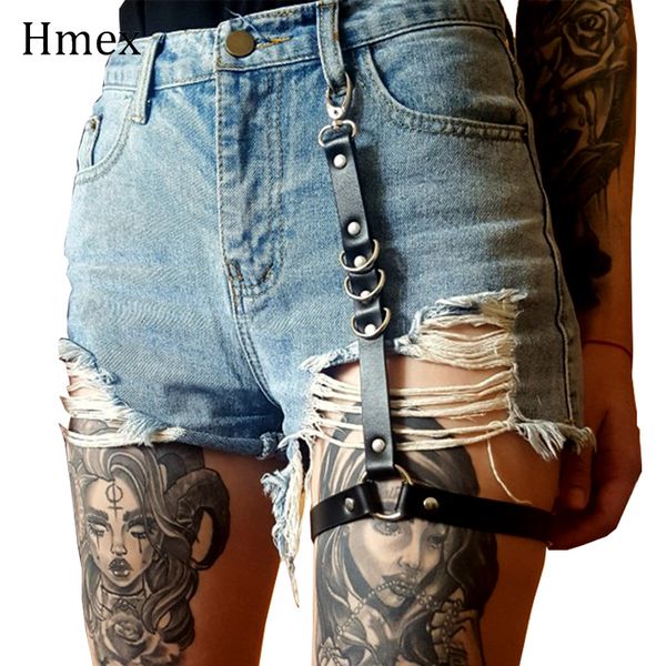 

gothic leather harness belts for women thigh straps garter suspenders wedding bondage punk female belt accessories, Black;brown