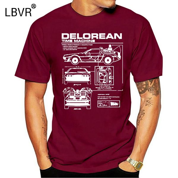 

back to the future delorean schematic t-shirt