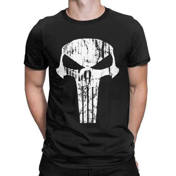 

funny the punisher skull t-shirt men round neck cotton t shirts this means war ii short sleeve tee shirt 4xl 5xl 6xl