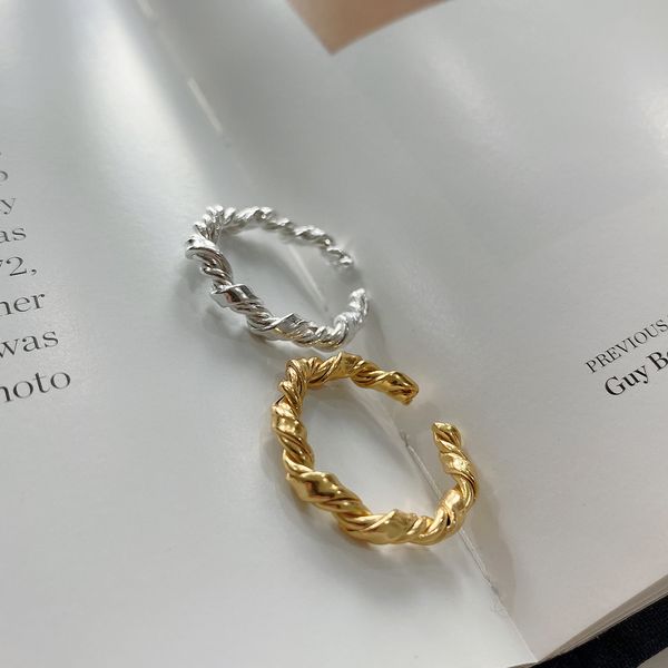 

silver handmade style celi 925 french sterling knot ring minimalist ring female design sense ins ring1
