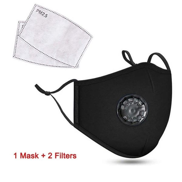 

filter mask cover washable replaceable filter activated carbon folding respirator safety breath dustproof mask breathing valve masks