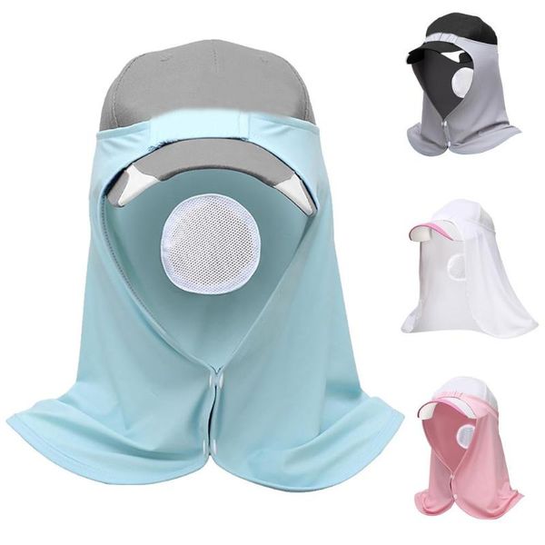 

outdoor golf breathable summer cool anti-uv neck face sunshade scarf, Blue;gray