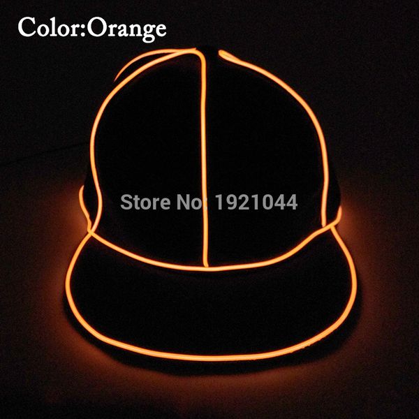 

party hats high-grade hip hop glowing cap el wire flashing hat dance dj props night fluorescent for birthday supplies