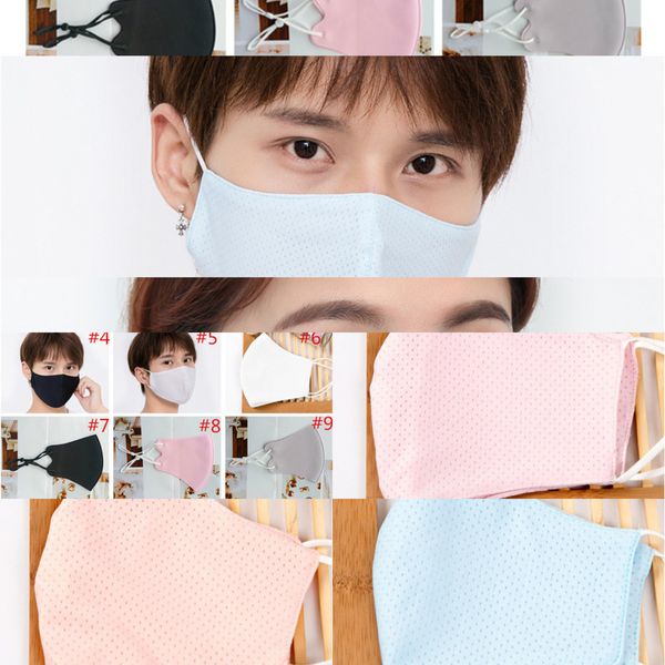

2021ice summe mask ladies silk face anti dust uv-proof face masks women washable breathable pr bmvg