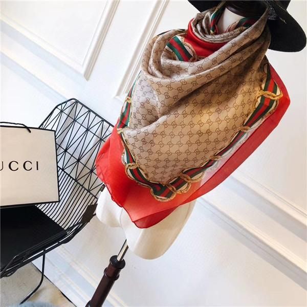 

4 colors ice silk chiffon thin scarf women soft prevent bask in tourism scarves luxury printing designer long single layer brand shawl, Blue;gray