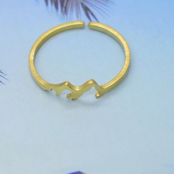 

popular in europe and the united states, personalized stainless steel jewelry opening adjustable ring peak ring., Silver