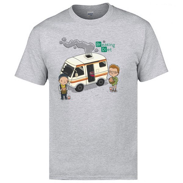 

design breaking diet van car student t shirt 2019 latest cartoon tshirts hiphop 100% cotton breaking bad men tshirt heisenberg