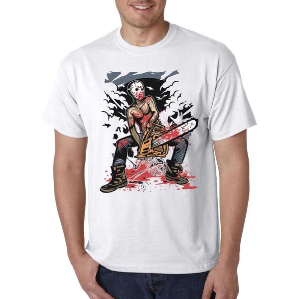 

psycho chainsaw killer t-shirt / horror halloween jason leather face brand men fashion summer listing make at shirt
