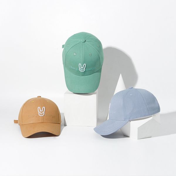

casquette hat female summer sun protection 2020 fashion baseball cap students cute rabbit brim difficult new high quality, Blue;gray