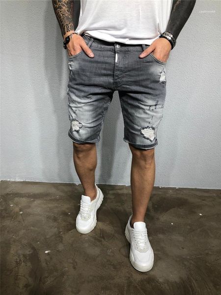 

designer summer короткие штаны тонкий длина колена брюки середины талии hole джинсы мужской одежда 2020 mens, White;black