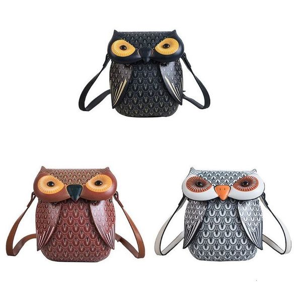 

Cute Animal Print Owl Cartoon Pu Leather Handbag Casual Satchel School Purse Shoulder Bag Crossbody 517D
