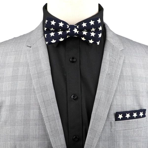 

men's linen adjustable suit flower print bow tie set star animal bowtie handkerchief pocket square wedding party butterfly gift, Blue;purple