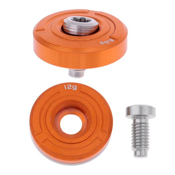 

2pcs golf weight screw, orange, 6.5g and 12g, for cobra king f7 driver head clubs, golf club parts accessories