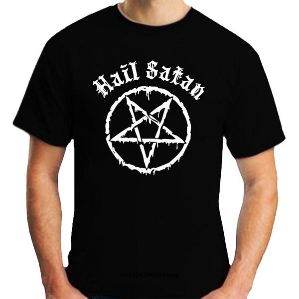 

hail satan t-shirt short sleeve black men's t shirt