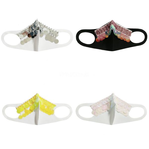 

tin cotton sequin masks for women clot breatable anti-dust suncreen wasable mask sipping#228#284, Black