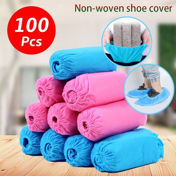 

disposable shoe covers dustproof non-slip boot cover thick non-woven anti slip safety breathable protect shoes boot cover 100pcs/lot