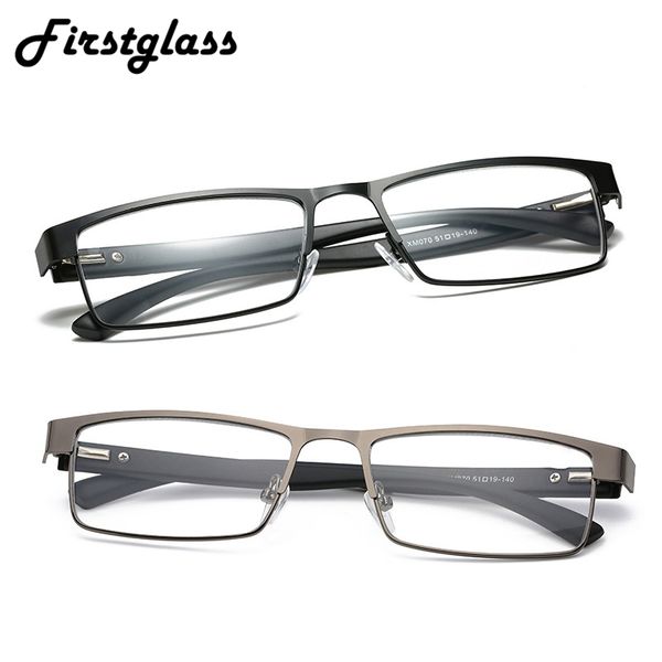 

alloy reading glasses men full metal frame presbyopia glasses women magnifying lightweight black square gafas +150, White;black
