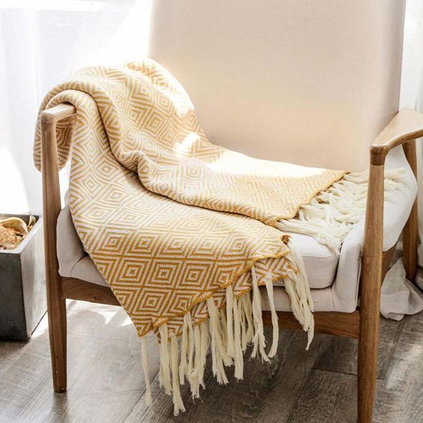 

130x160cm 100% cotton thread blanket summer comforter with tassel sofa coverlet throw blanket air-conditioned room quilt manta