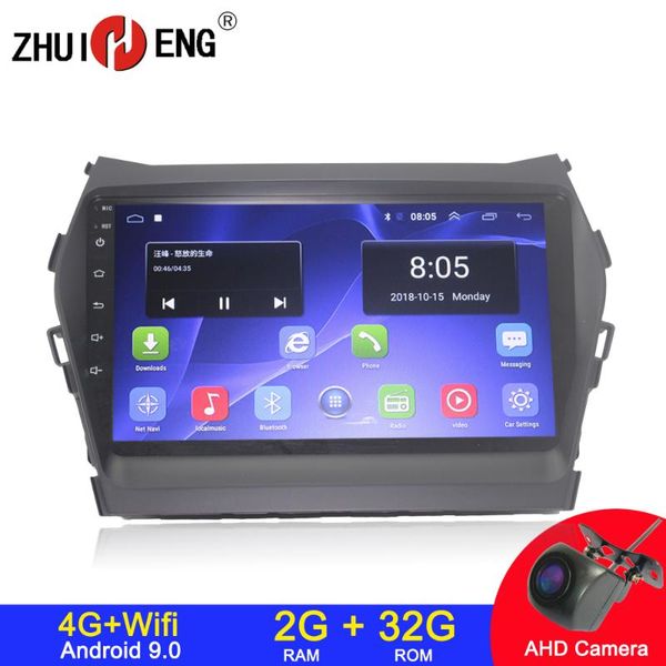 

android 9.1 4g wifi 2 din car radio for ix45 santa fe 2013 car dvd player autoradio audio stereo auto radio 2g 32g