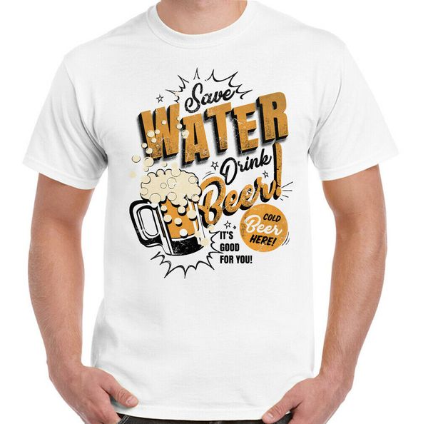 

save water drink beer mens funny party t-shirt alcohol larger bbq stag doo tee shirt custom printed