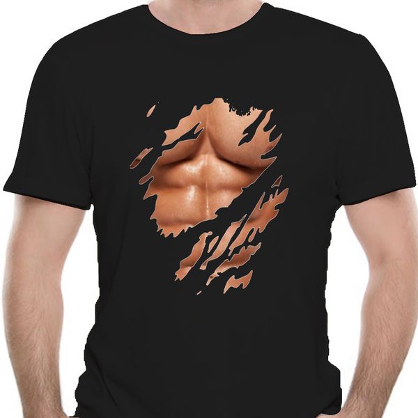 

6 six pack muscle abs fitness body building gym men women t-shirt 690 0165j