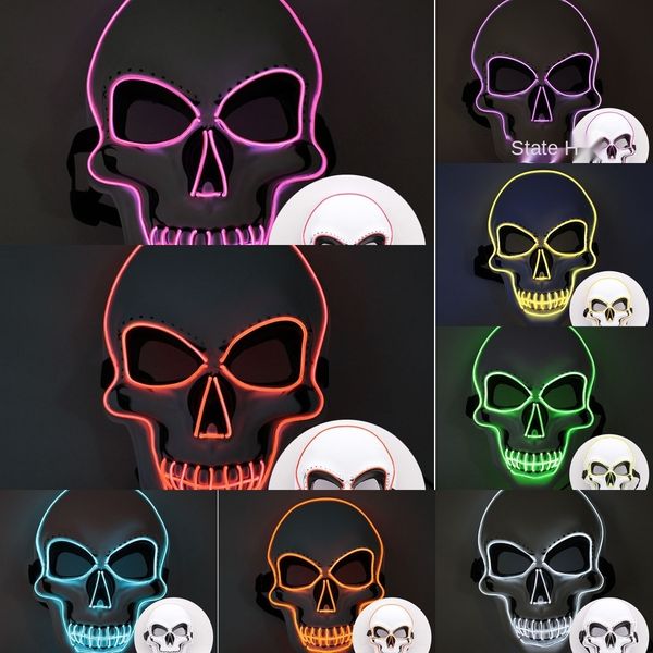 

halloween luminous halloween luminous el mask scary costume ball cold light mask cxntf