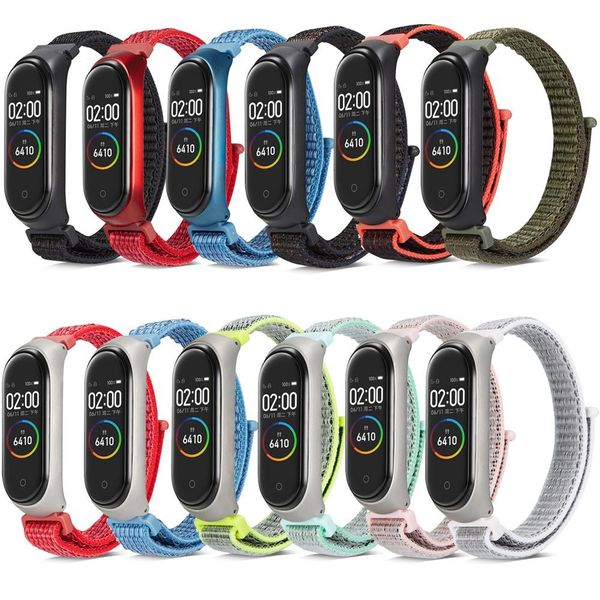 

mi band 4 strap sport nylon loop wrist strap for xiaomi mi band 3 bracelet sport strap wristband 12 color by dhl