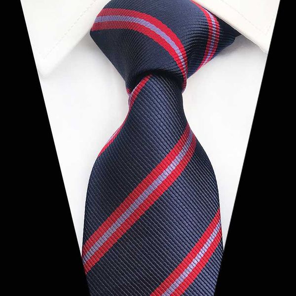 

classic men business formal wedding tie 8cm stripe neck ties fashion shirt dress accessories man jacquard woven wide neckties, Blue;purple