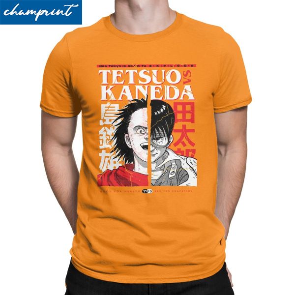 

novelty tetsuo vs kaneda t-shirts men o neck 100% cotton t shirt akira japan manga short sleeve tees graphic printed clothes