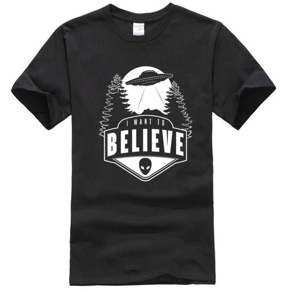 

я хочу верить shirt чужеродной ufo тенниски мужчин