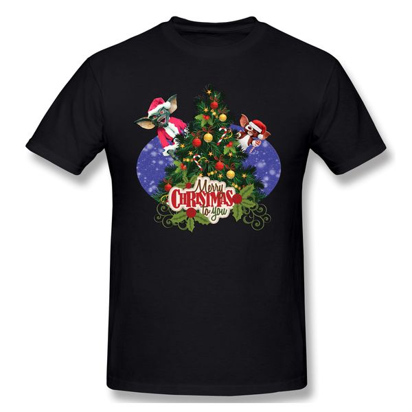

t shirts men gremlins merry christmas t-shirt tee father day 100% cotton clothing gremlins thriller film