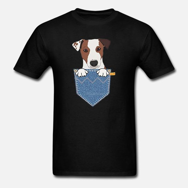 

new summer style t-shirt jack russell terrier pocket dog unique t-shirt mens ladies fit