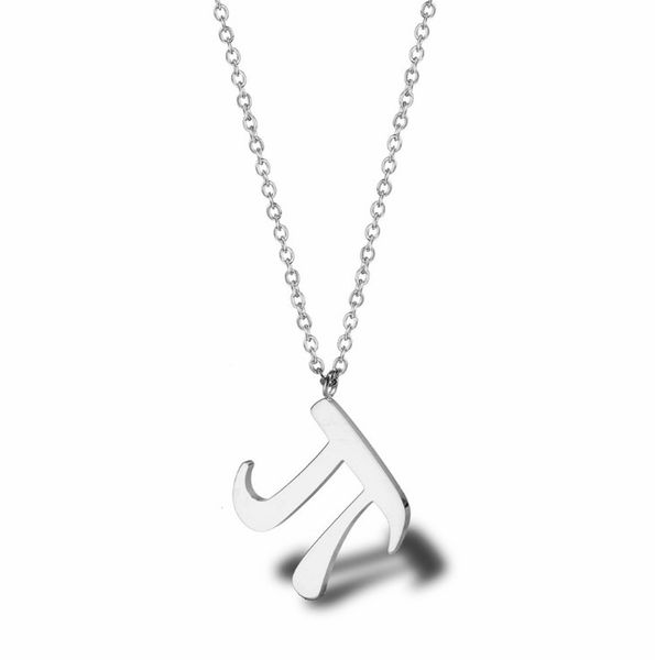

letter necklace pendant elegant fashion women jewelry girl gifts chain gold xindxioxl-s, Silver