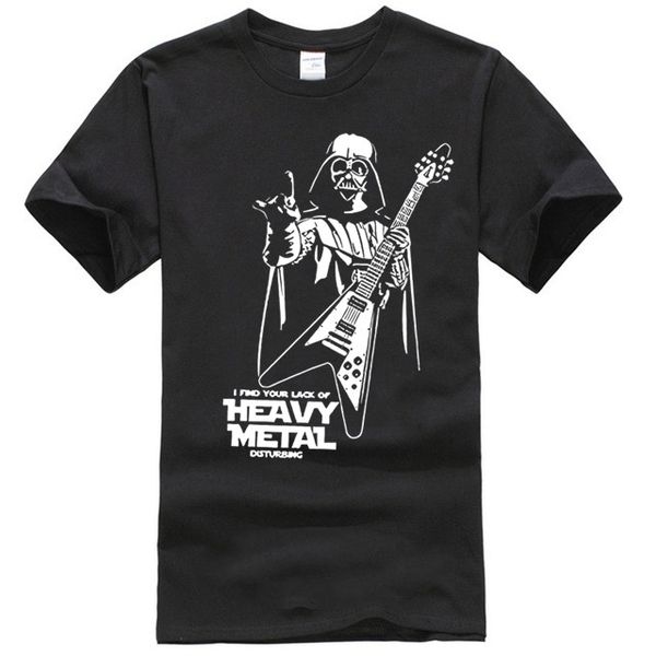 

lo166ve funny darth vader heavy metal men's t-shirt