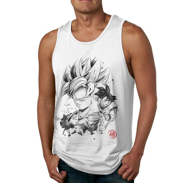 

super saiyan warrior tank new custom round collar good 100% cotton tank top
