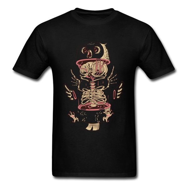 

short poland men tshirt owl shredding skull t-shirts male white black animal t shirt 2018 r funny tees