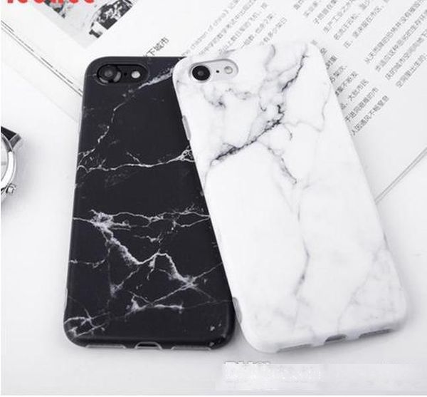 

imd marble stone gel case for apple iphone 7 6s 6 8 plus 5 5s se x 10 cases black white soft tpu squishy phone case cover coque