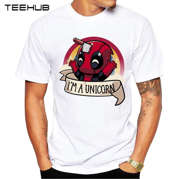 

teehub men's new fashion funny unicorn design short sleeve t-shirt cool hipster t-shirts