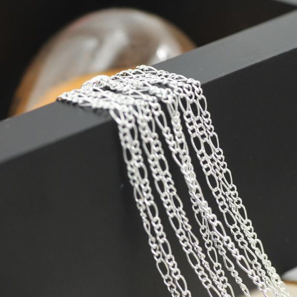 

chains 2mm figaro necklace temperament charm women's clavicle chain, Silver